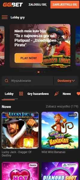 Mobilne GG Bet casino