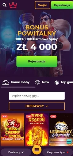 Mobilna wersja kasyna Wizebets