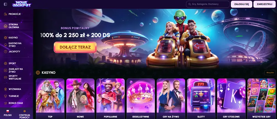 Strona glowna NovaJackpot Casino